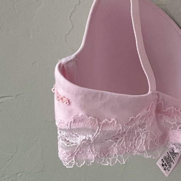 🌸SKIMS COTTON LACE PLUNGE BRA IN CHERRY BLOSSOM 34C - Picture 8 of 9